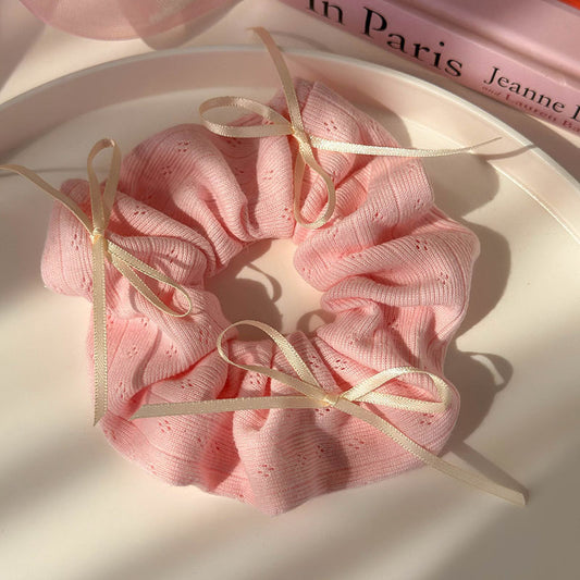 Pink Bow Scrunchie
