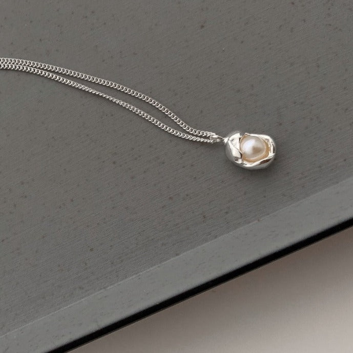 Pearl Necklace - Janet (Solid Silver)