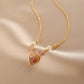 Rose Quartz Heart Necklace (Solid Silver)