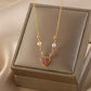 Rose Quartz Heart Necklace (Solid Silver)