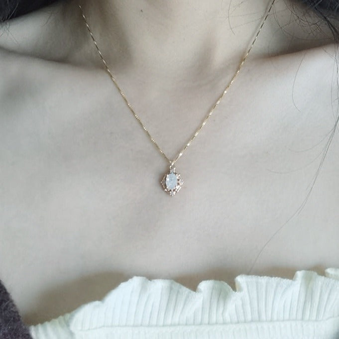 Baroque Necklace (Solid Silver) - Elsa