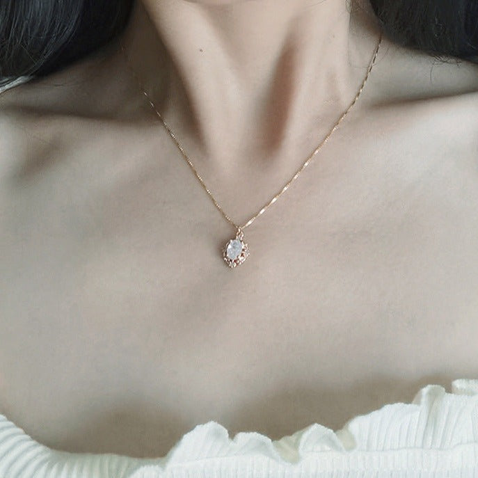 Baroque Necklace (Solid Silver) - Elsa
