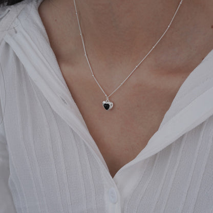 Vintage Heart Necklace (Solid Silver)
