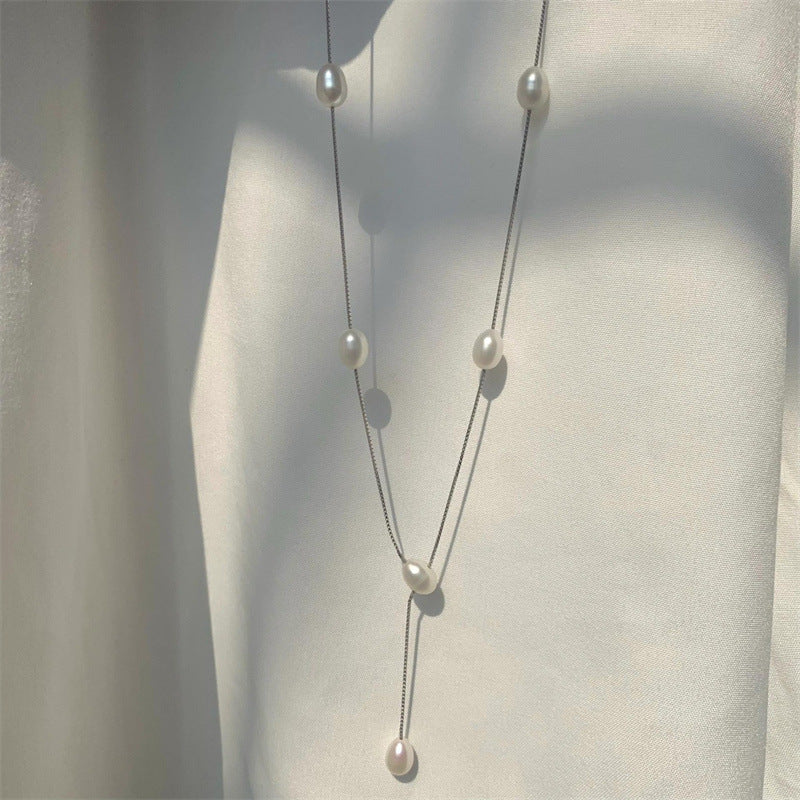 Pearl Necklace - Valerie (Solid Silver)