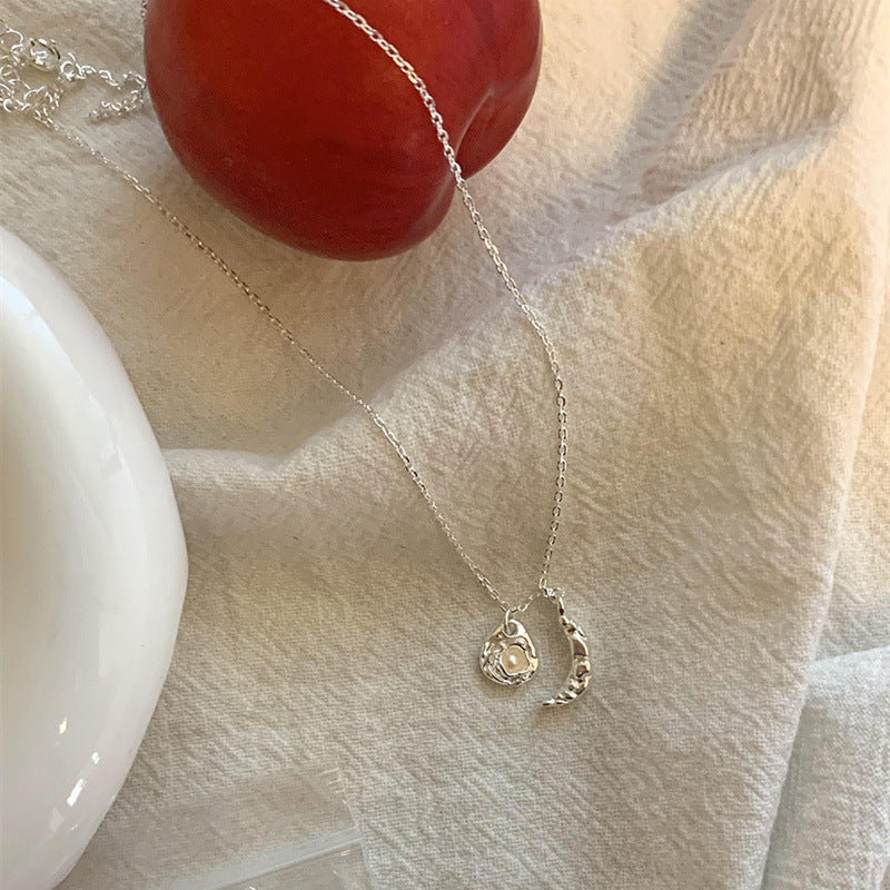 Moon and Sun Necklace (Solid Silver)