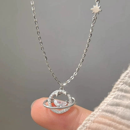 Saturn Necklace (Solid Silver)