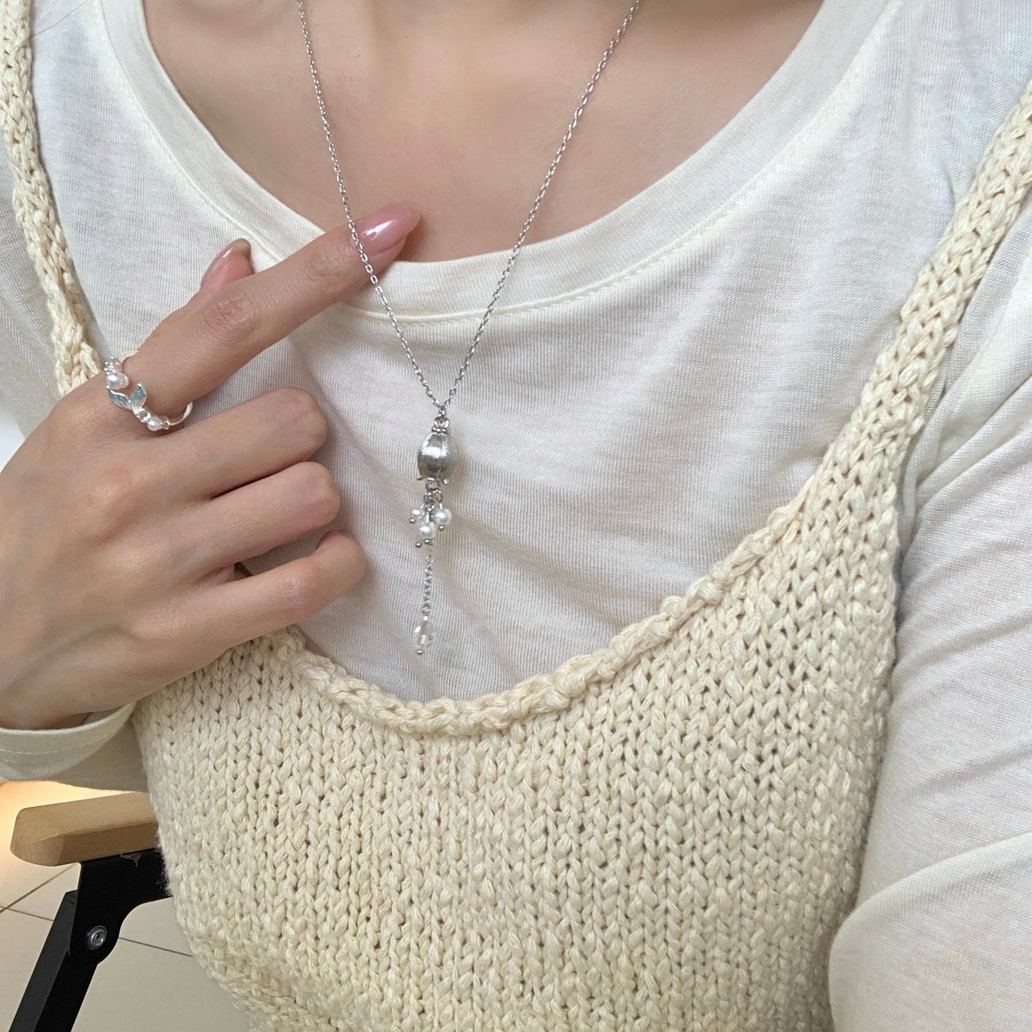 Lily of the Valley Necklace in Silver