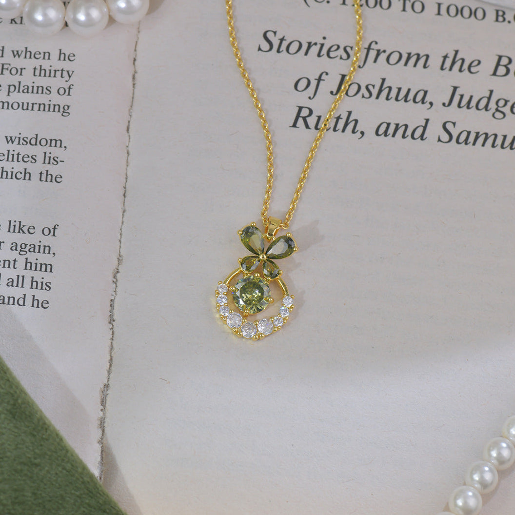 Verdant Butterfly Waltz Necklace