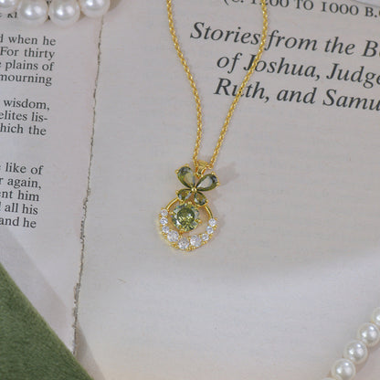Verdant Butterfly Waltz Necklace