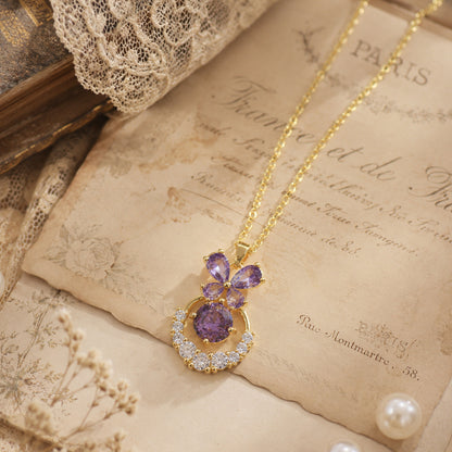 Violet Butterfly Waltz Necklace