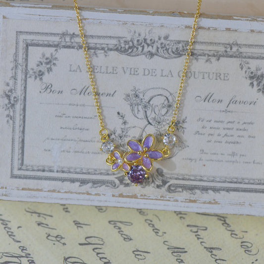 Collier Valse du Papillon Violet