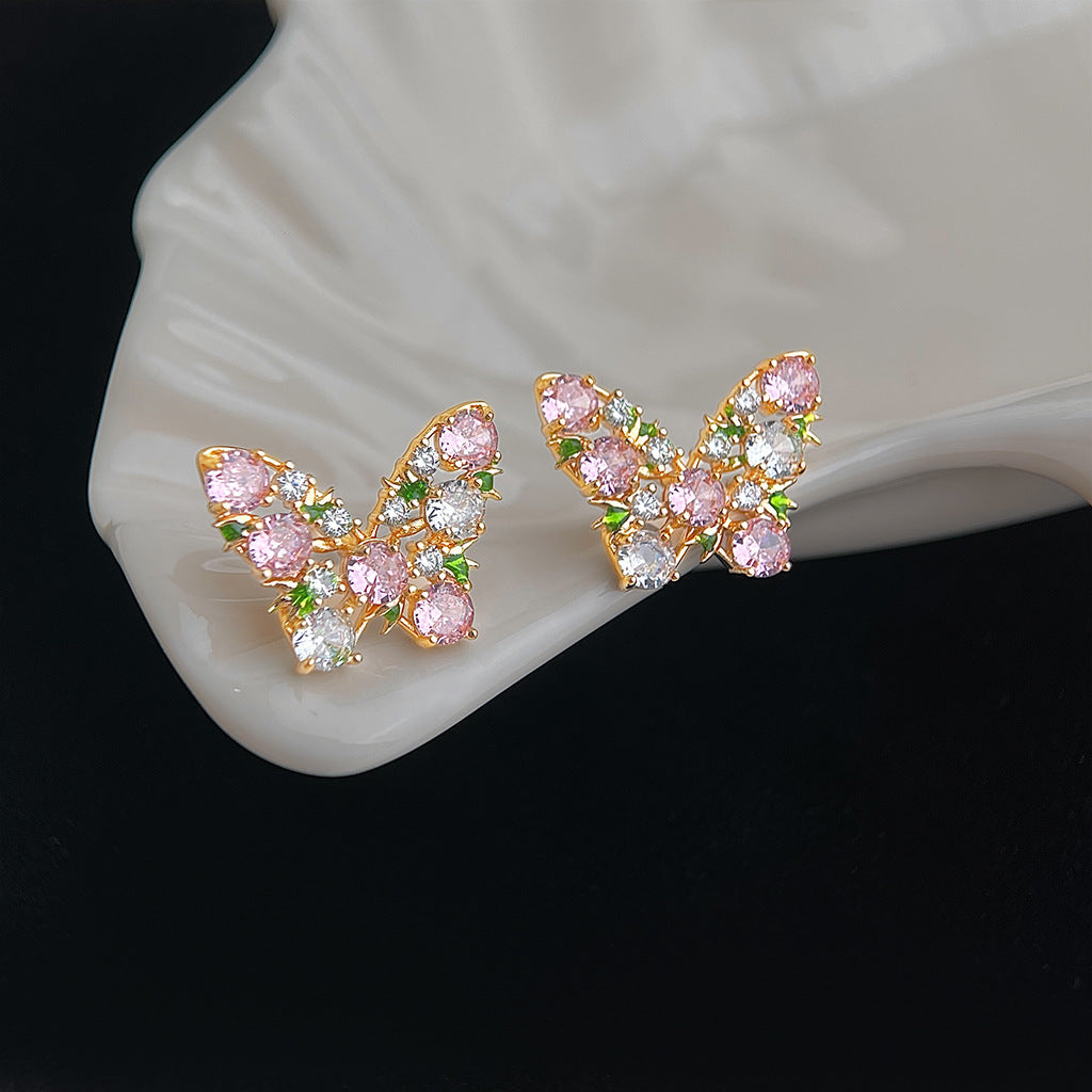 Rose Garden Butterfly Earrings