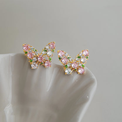 Rose Garden Butterfly Earrings