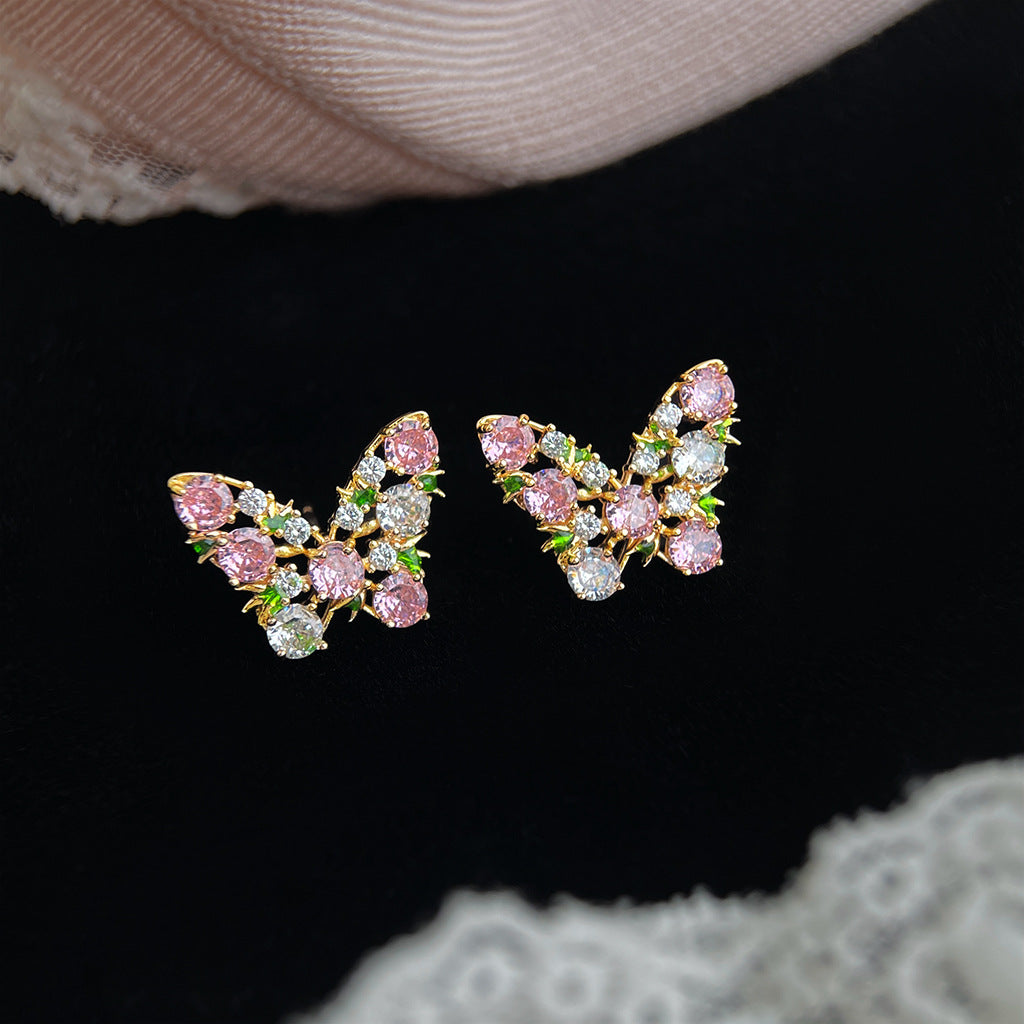 Rose Garden Butterfly Earrings