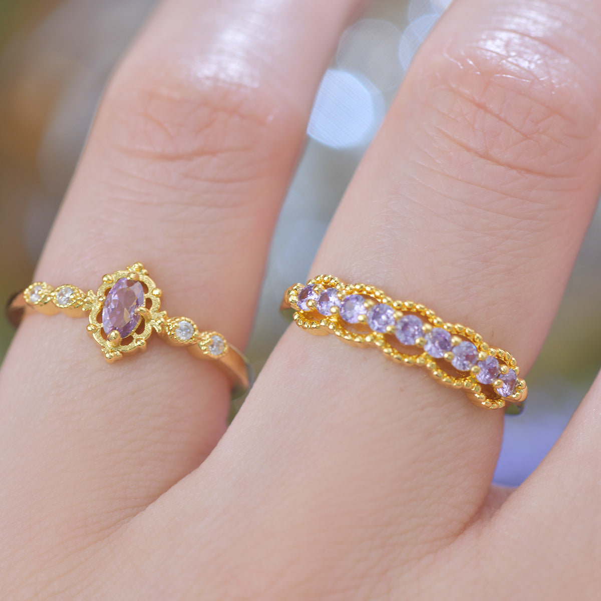 Heirloom Oval Amethyst Ring