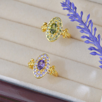 Fleur Medallion Peridot Ring