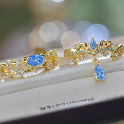 Chandelier Blue Topaz Ring