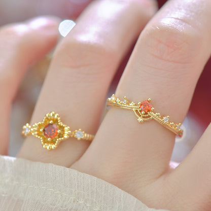 Scarlet Crownlet Ring