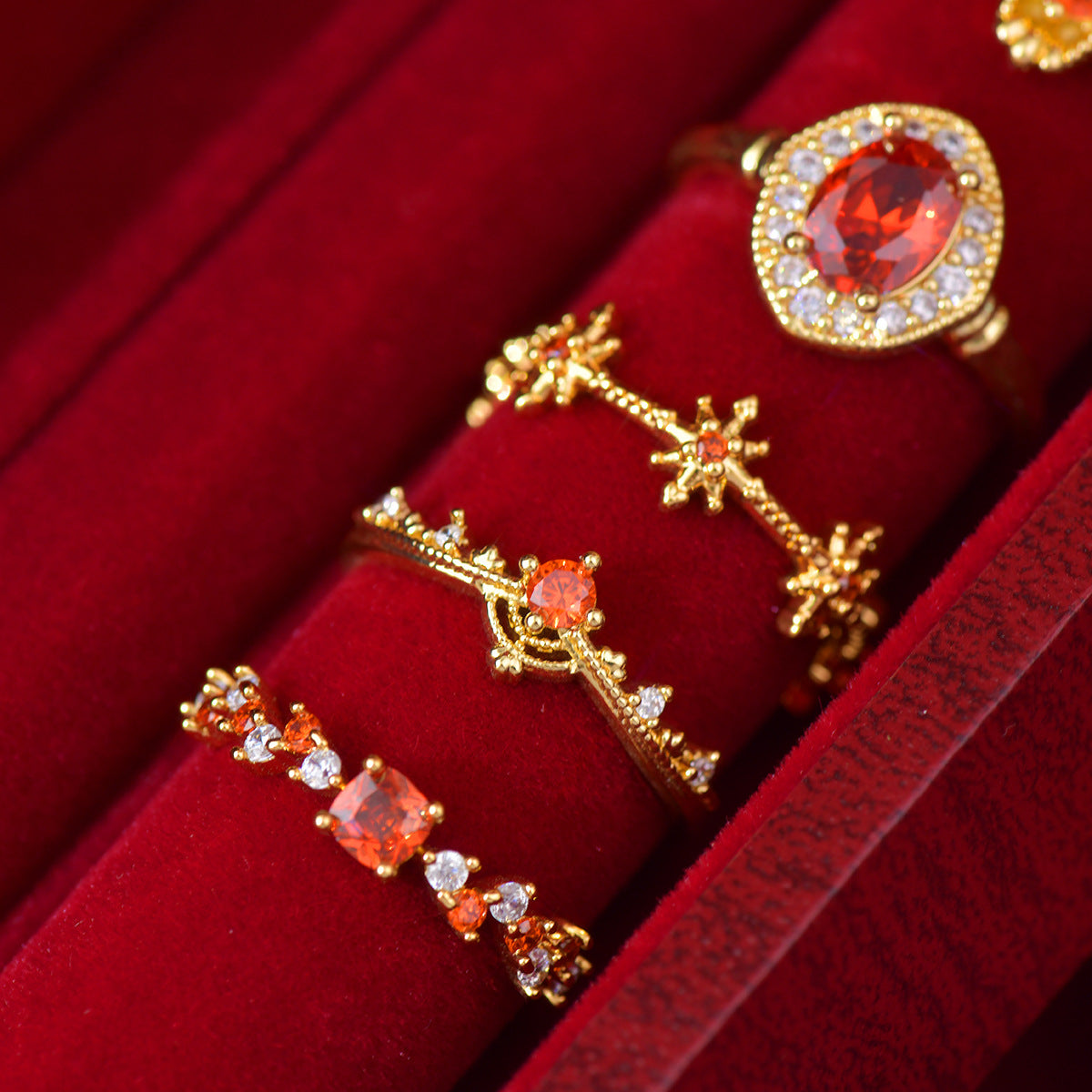 Scarlet Crownlet Ring