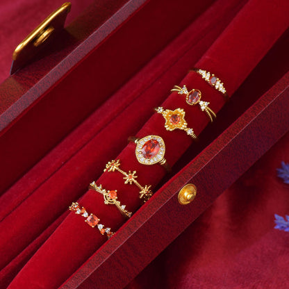 Scarlet Crownlet Ring