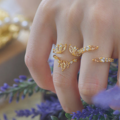 Amberlight Crown Ring