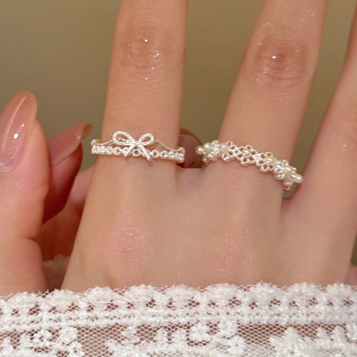 Rosalie Pearl Band Ring