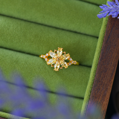 Citrine Aster Ring