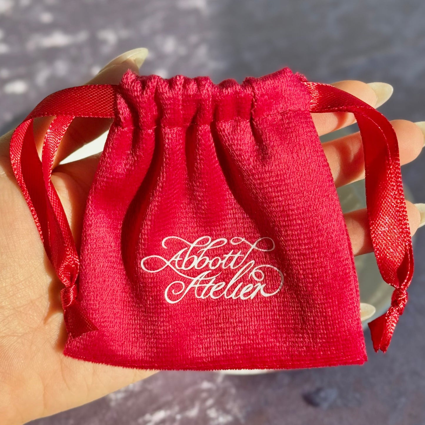 Jewelry Pouch (Red Fluffy Velour)