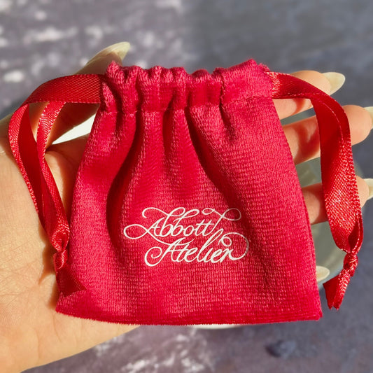 Jewelry Pouch (Red Fluffy Velour)