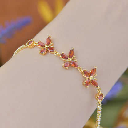 Adelaide Bracelet in Amber - Gold Plated - Abbott Atelier