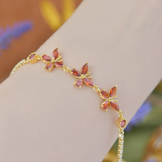 Adelaide Bracelet in Amber - Gold Plated - Abbott Atelier