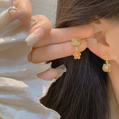 Amber Cat Earrings - Gold - Plated - Abbott Atelier
