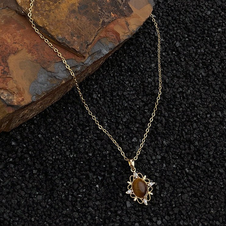 Amber Heirloom Necklace - Gold Plated - Abbott Atelier