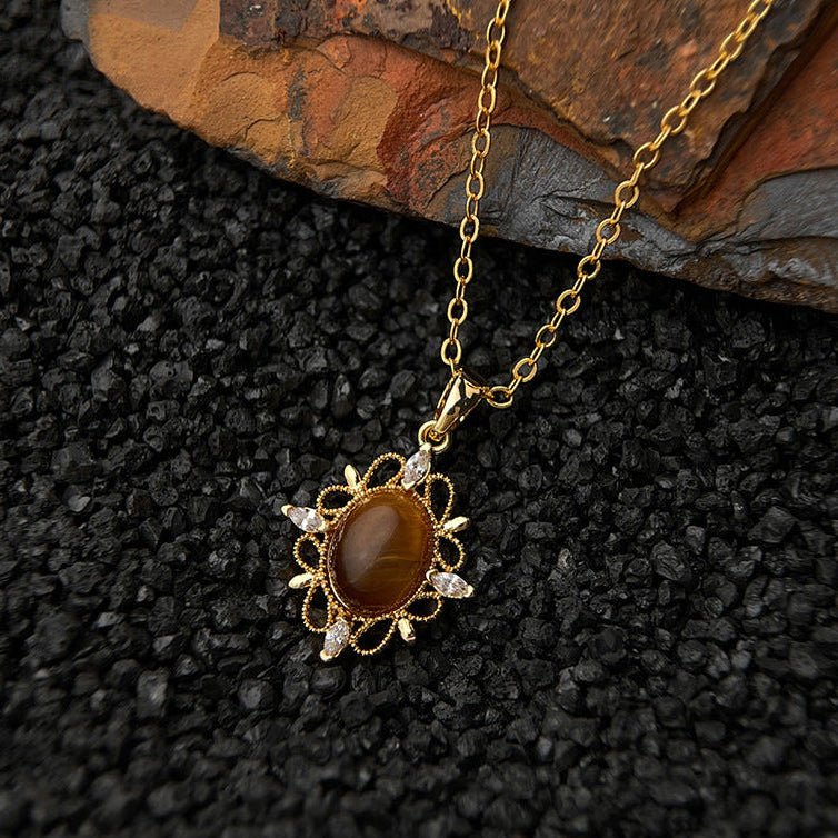 Amber Heirloom Necklace - Gold Plated - Abbott Atelier