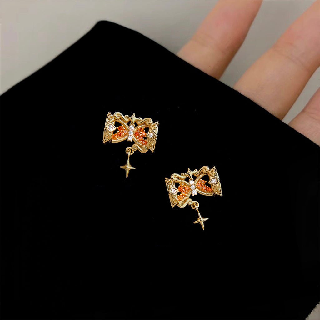 Amber Hourglass Earrings - Hypoallergenic - Abbott Atelier