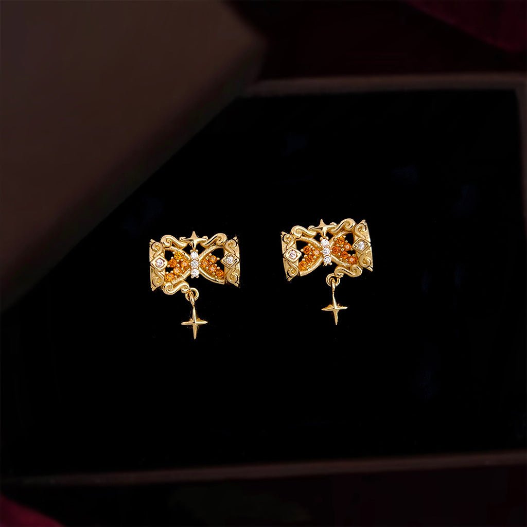 Amber Hourglass Earrings - Hypoallergenic - Abbott Atelier