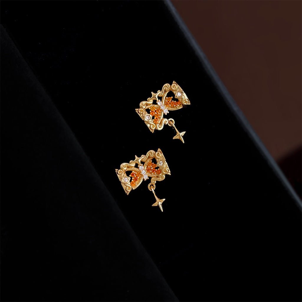 Amber Hourglass Earrings - Hypoallergenic - Abbott Atelier