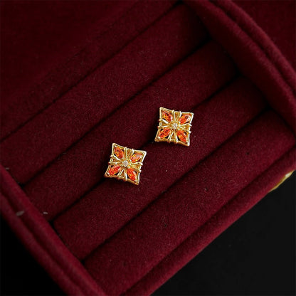 Amber Quatrefoil Earrings - Hypoallergenic - Abbott Atelier