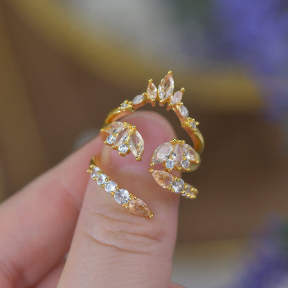 Amberlight Bypass Ring - Gold-Plated - Abbott Atelier
