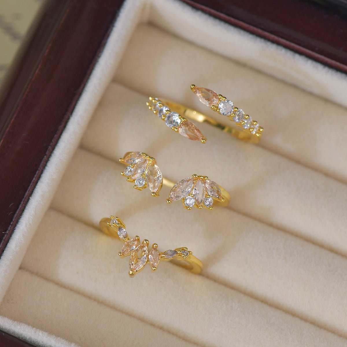 Amberlight Bypass Ring - Gold-Plated - Abbott Atelier