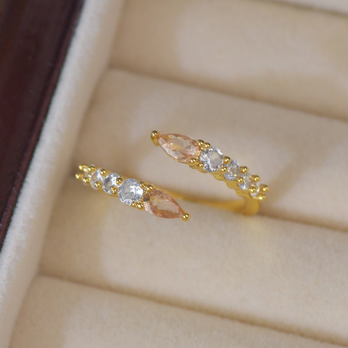 Amberlight Bypass Ring - Gold-Plated - Abbott Atelier