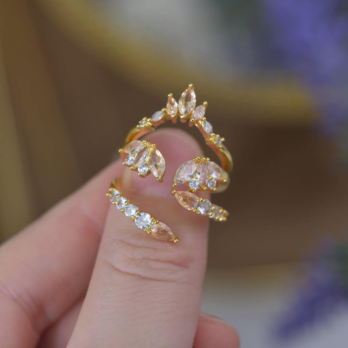 Amberlight Crown Ring - Gold-Plated - Abbott Atelier