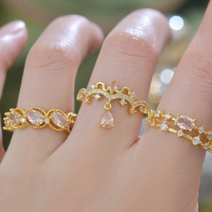 Amberlight Gilded Oval Ring - Gold-Plated - Abbott Atelier
