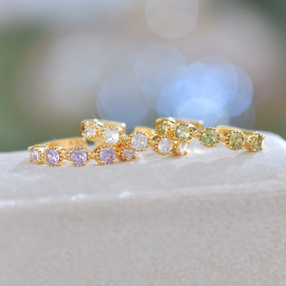 Amethyst Band Ring - Gold - Plated - Abbott Atelier