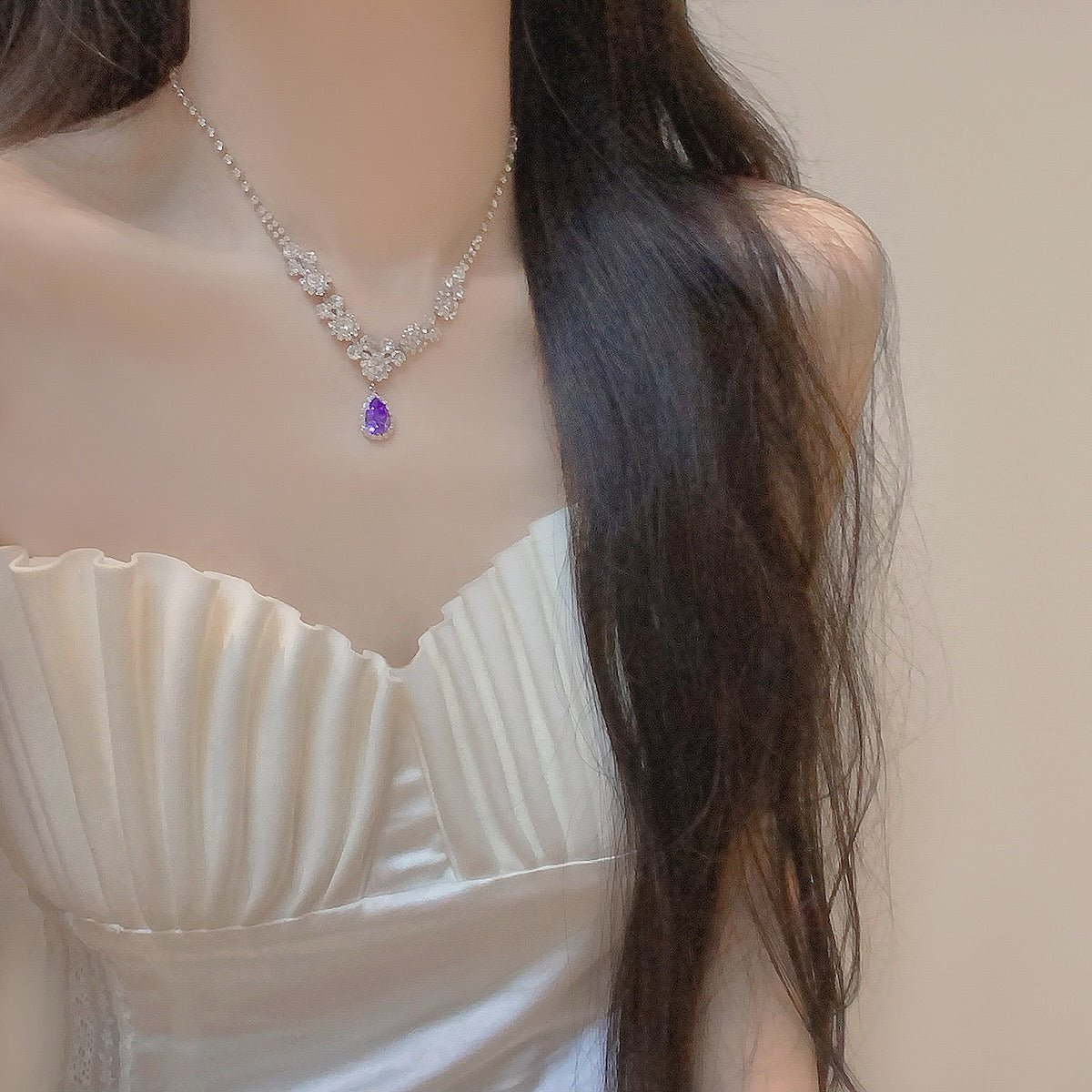 Amethyst Princess Necklace - Gold Plated - Abbott Atelier