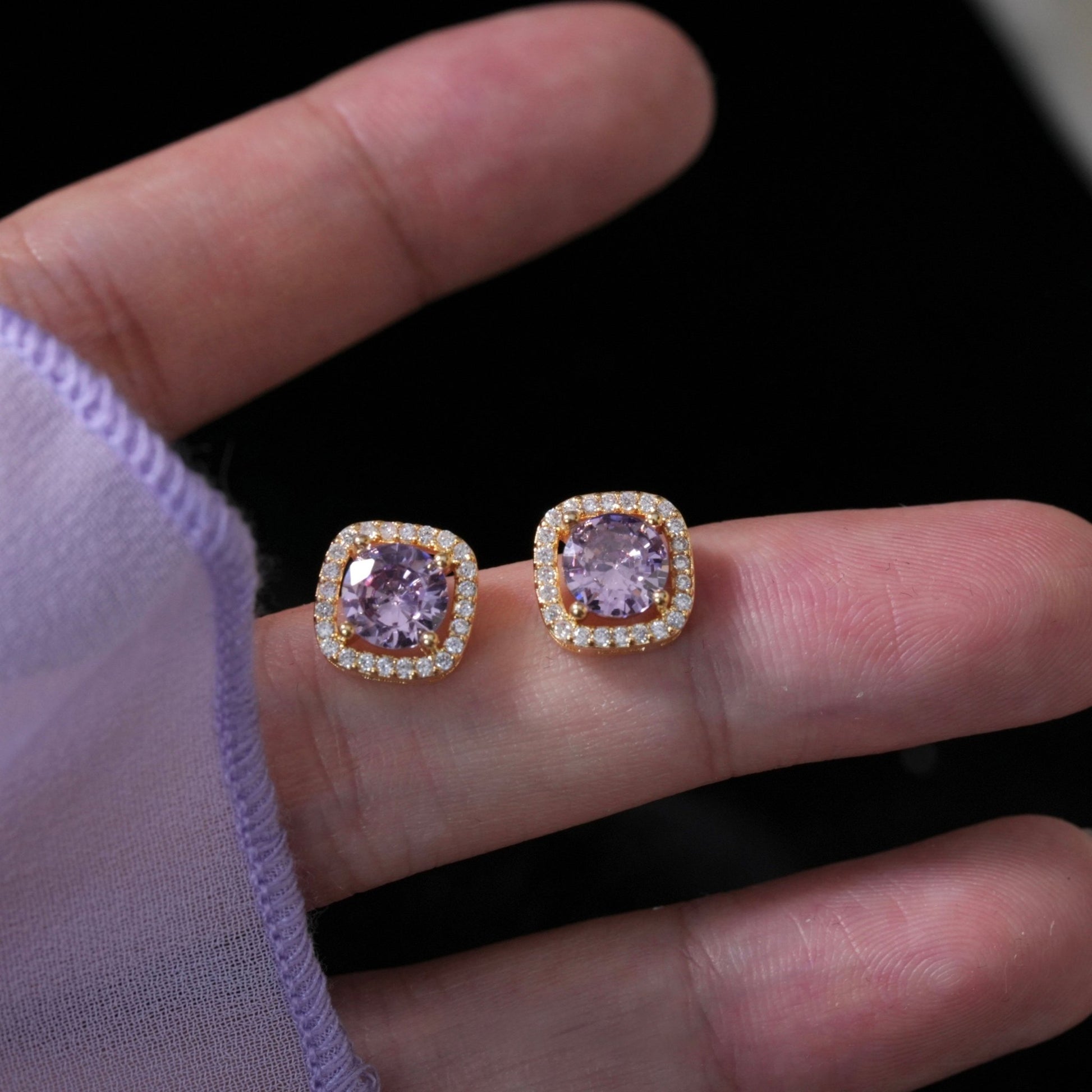 Angelica Baroque Stud Earrings - Gold Plated - Abbott Atelier