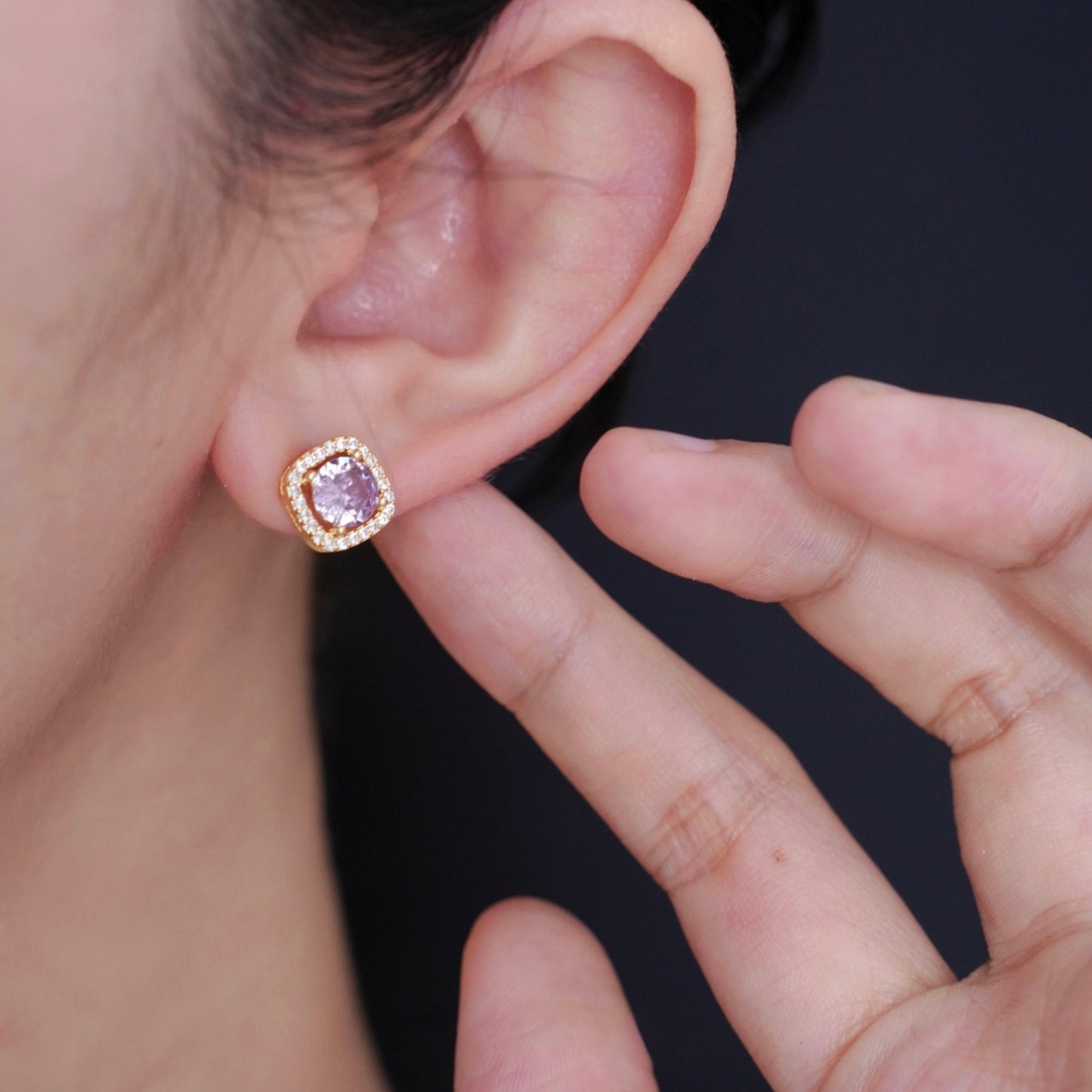 Angelica Baroque Stud Earrings - Gold Plated - Abbott Atelier