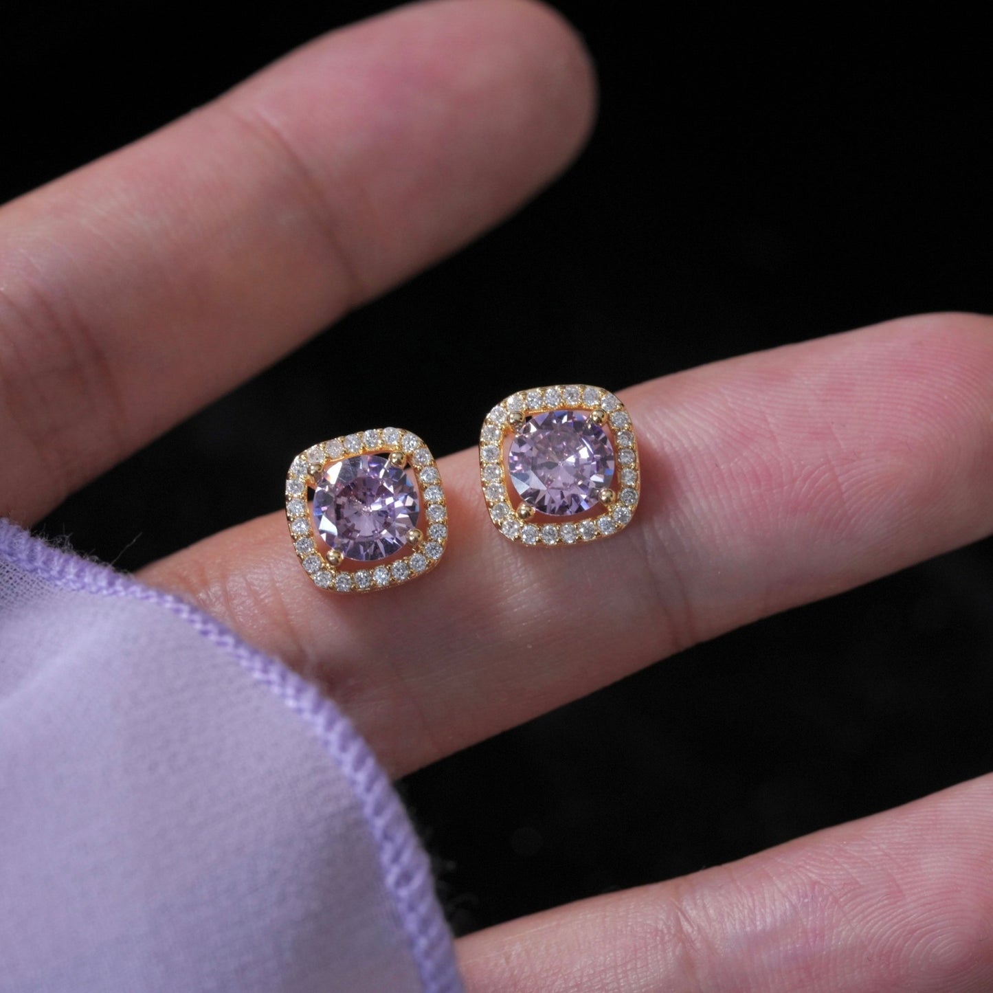 Angelica Baroque Stud Earrings - Gold Plated - Abbott Atelier