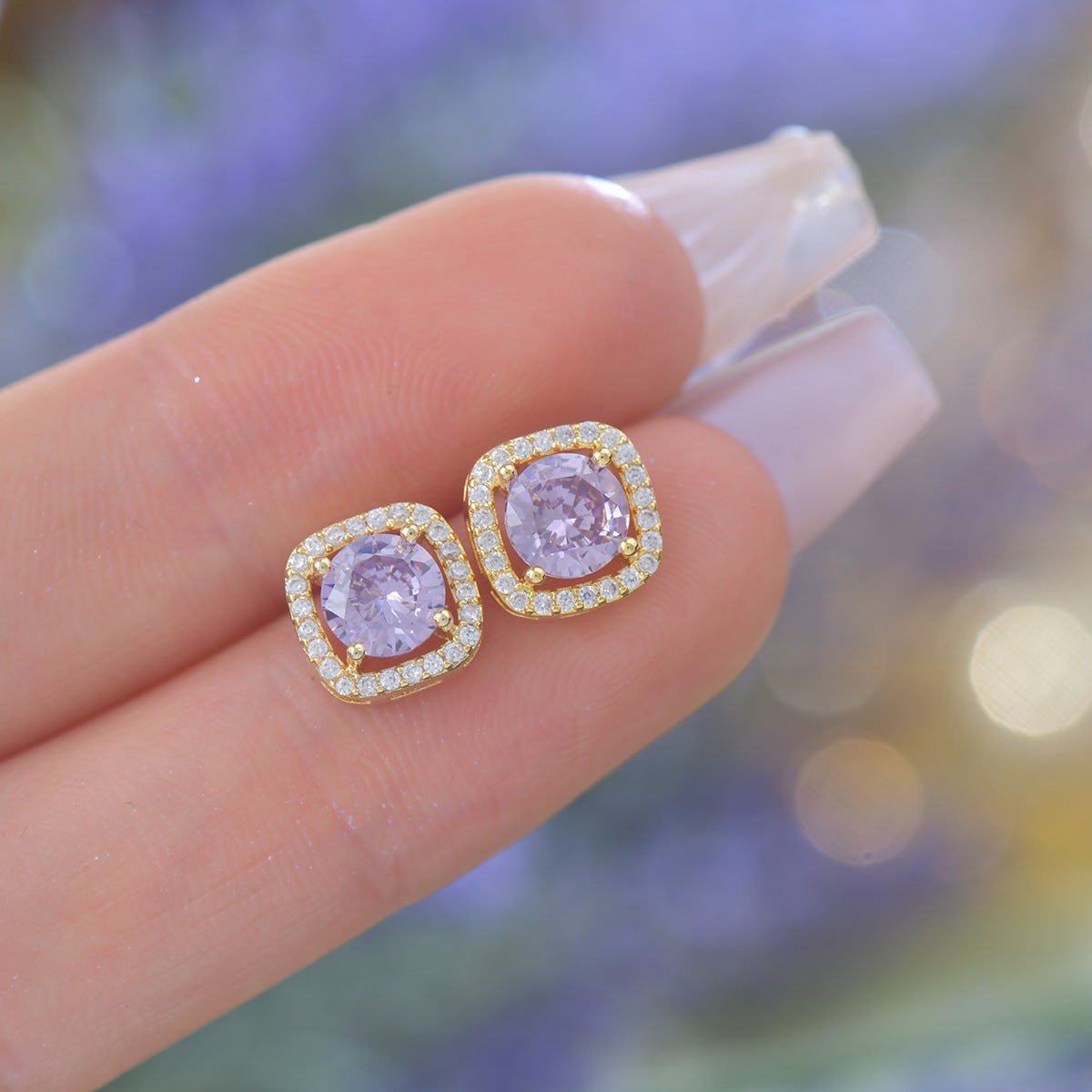 Angelica Baroque Stud Earrings - Gold Plated - Abbott Atelier