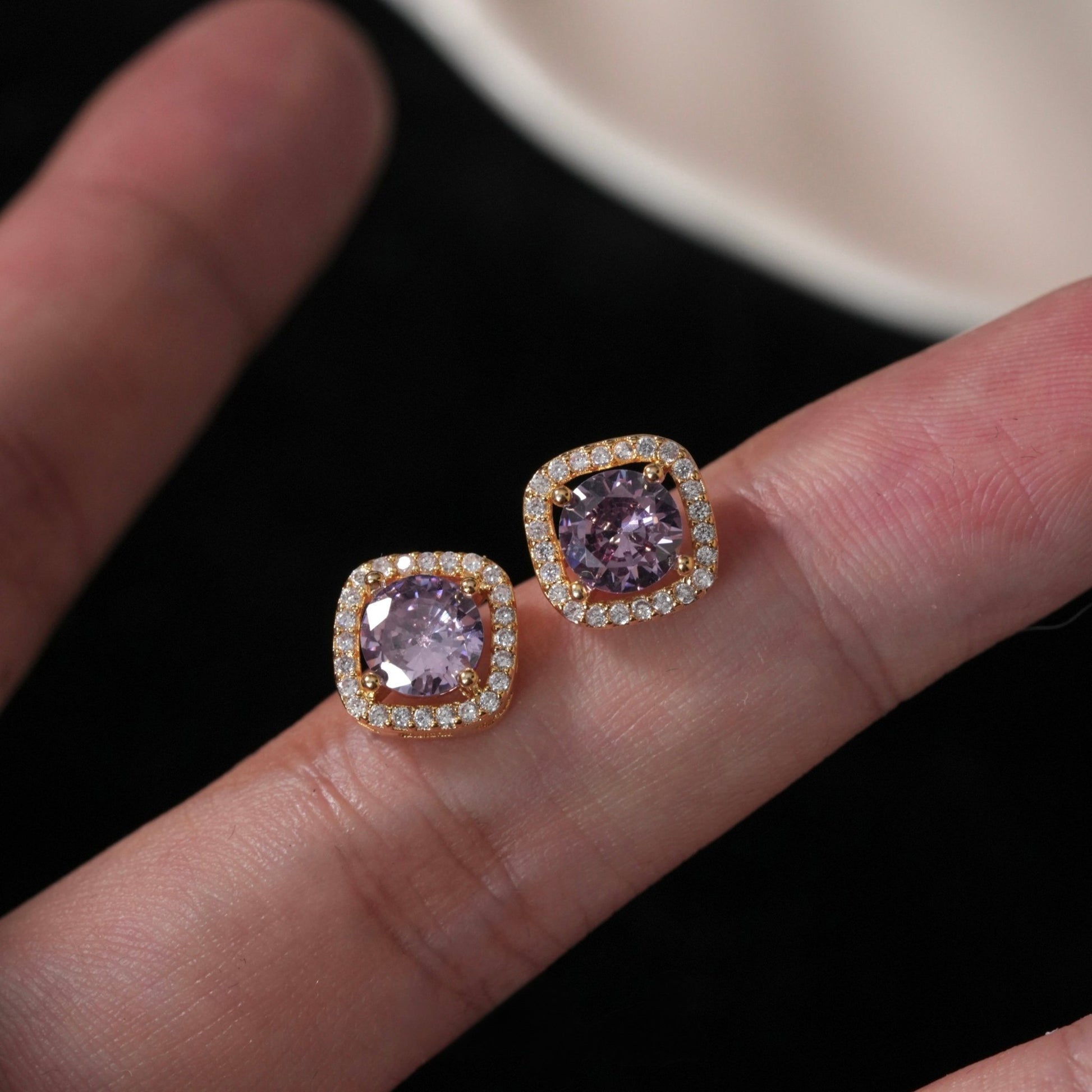 Angelica Baroque Stud Earrings - Gold Plated - Abbott Atelier